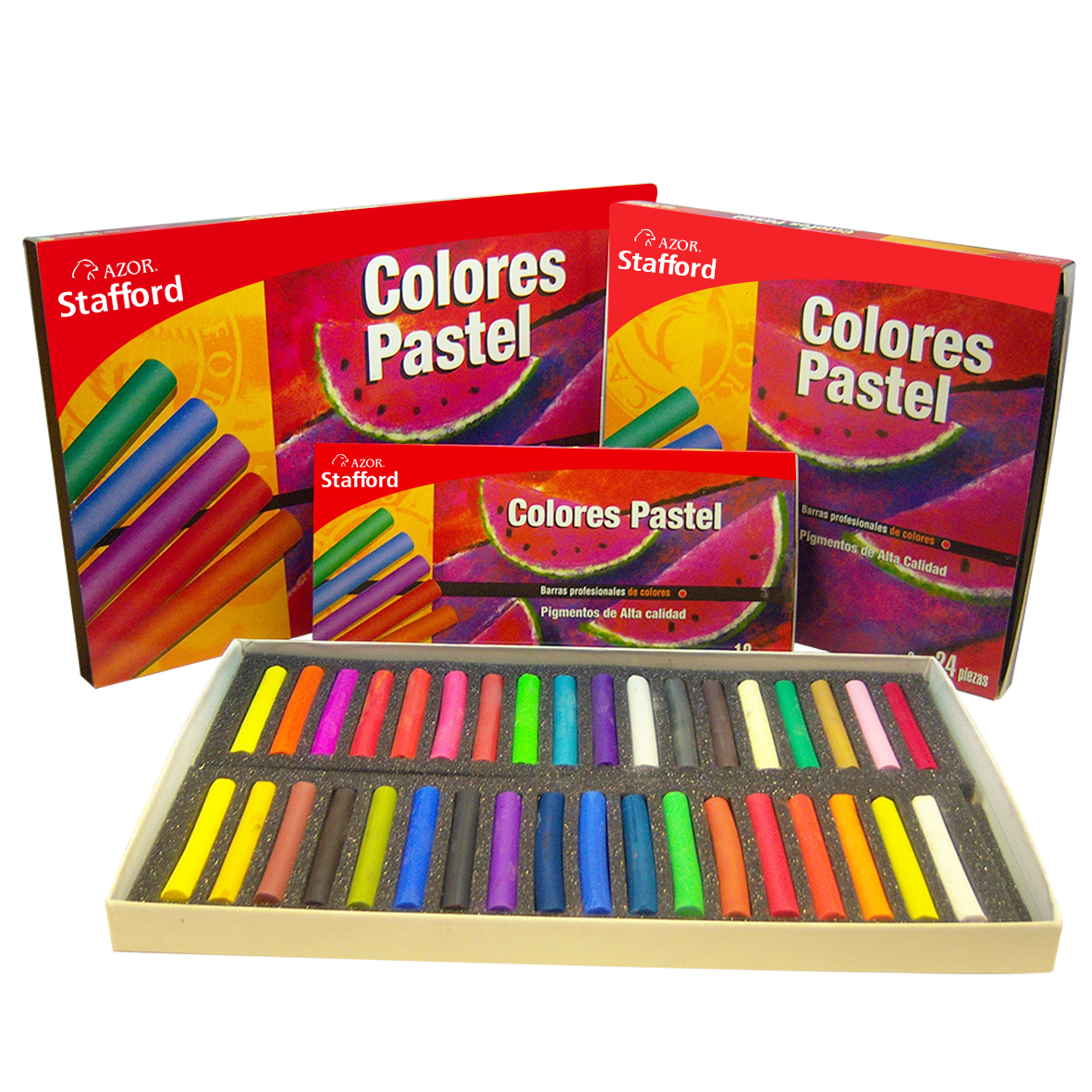 PINTURAS AL PASTEL CON 24 COLORES