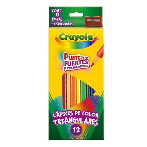 COLORES TRIANGULARES CON 12 CRAYOLA
